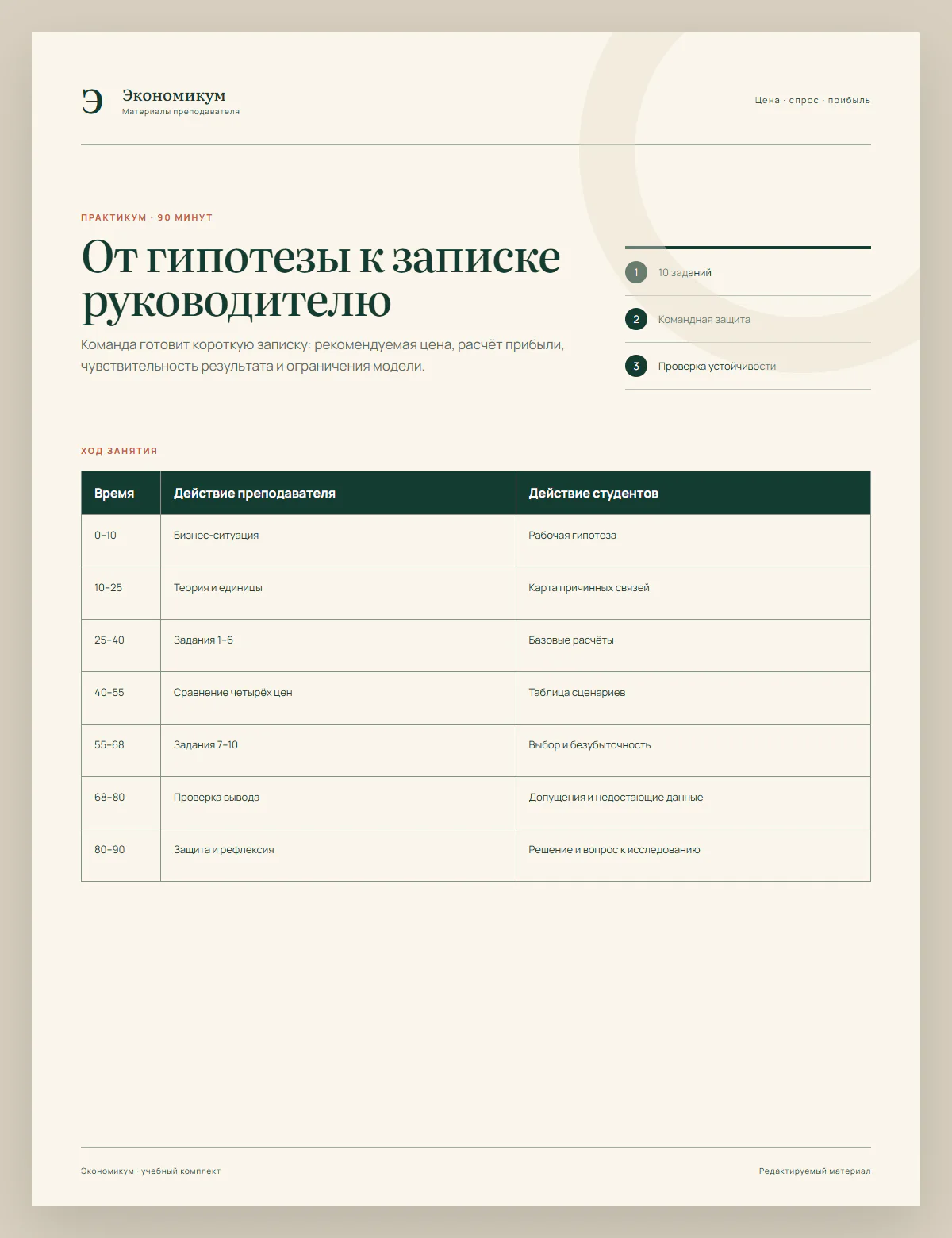 Превью: План практикума на 90 минут